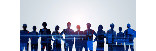 silhouette of a group of businesspeople