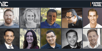 A photo collage of 10 different business executives from the Young Entrepreneur Council.