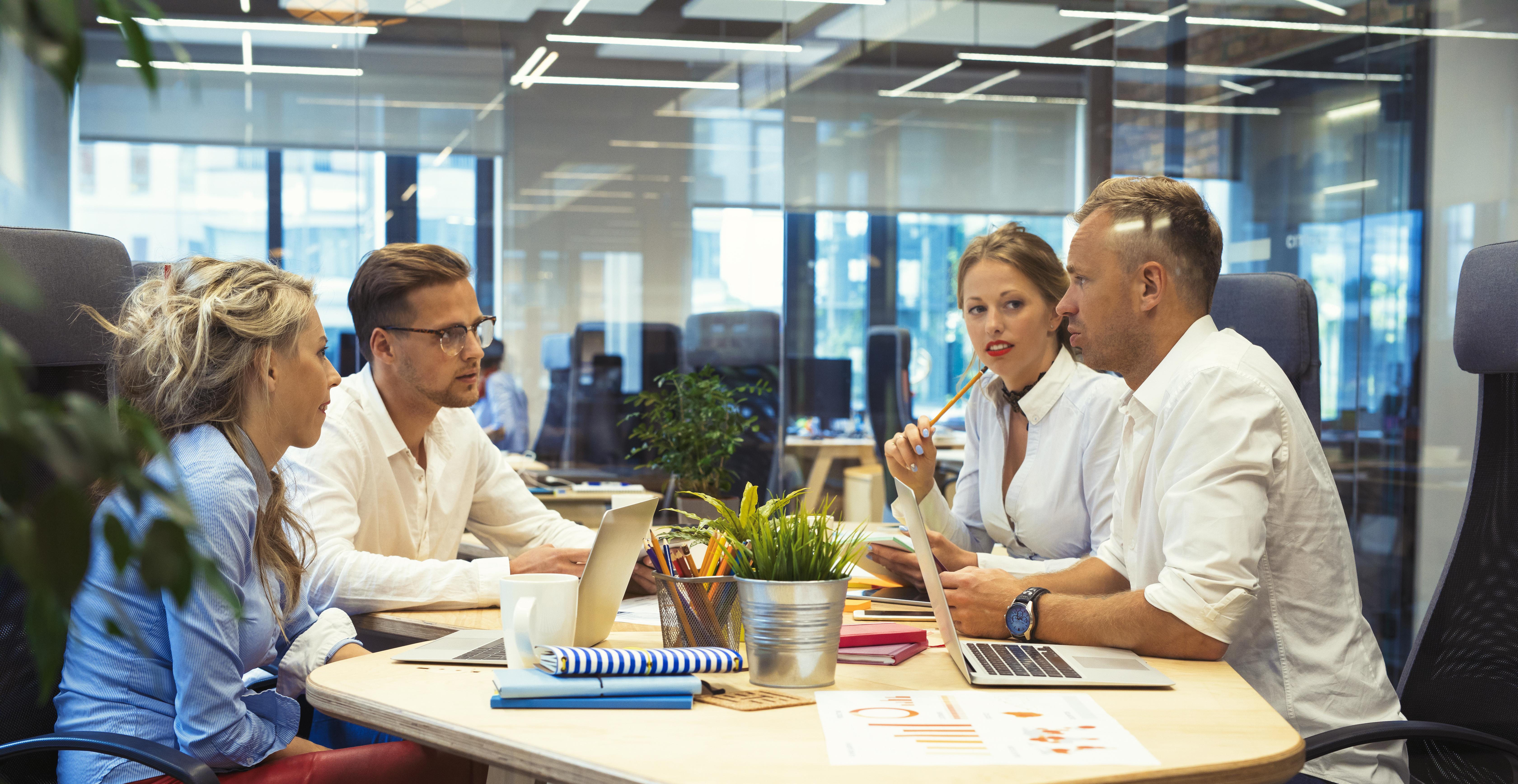 People in meeting room